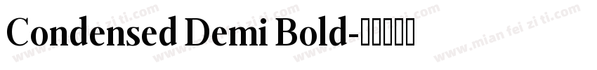 Condensed Demi Bold字体转换